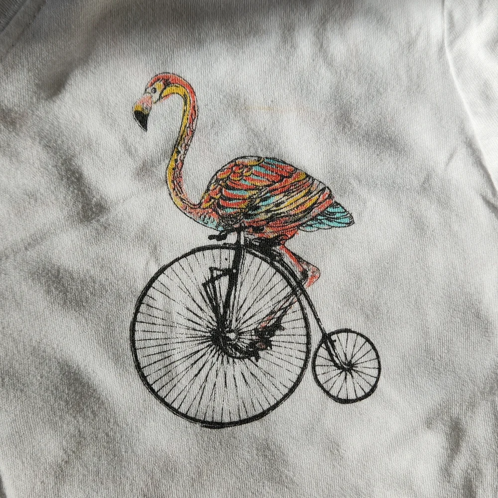 Kim Rodgers White Flamingo Medium Shirt - Picture 2 of 4